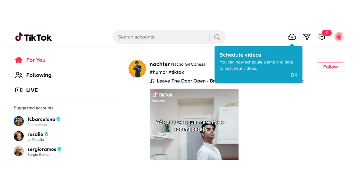 ¿Cómo subir vídeos de TikTok desde el ordenador?